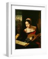 Lute Player-Master of the Half-Length Portraits-Framed Premium Giclee Print