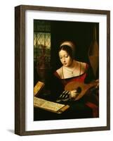 Lute Player-Master of the Half-Length Portraits-Framed Giclee Print