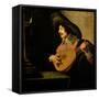 Lute Player-Jan Van Bijlert-Framed Stretched Canvas