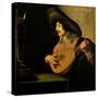 Lute Player-Jan Van Bijlert-Stretched Canvas