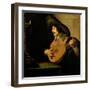 Lute Player-Jan Van Bijlert-Framed Art Print