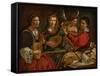 Lute Players and an Angel (Oil on Canvas)-Pietro Paolini-Framed Stretched Canvas