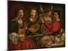Lute Players and an Angel (Oil on Canvas)-Pietro Paolini-Mounted Giclee Print