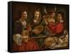 Lute Players and an Angel (Oil on Canvas)-Pietro Paolini-Framed Stretched Canvas