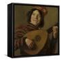 Lute Players, the Fool-Frans Hals-Framed Stretched Canvas