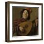 Lute Players, the Fool-Frans Hals-Framed Art Print