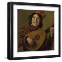 Lute Players, the Fool-Frans Hals-Framed Art Print