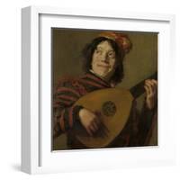 Lute Players, the Fool-Frans Hals-Framed Art Print