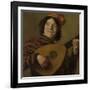 Lute Players, the Fool-Frans Hals-Framed Art Print