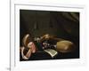 Lutes and Violin on a Table, a Curtain to the Right-Evaristo Baschenis-Framed Giclee Print