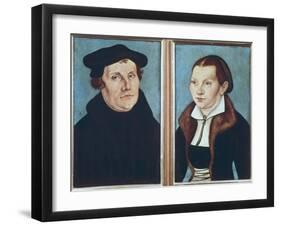 Luther and His Wife Katharina Von Bora-Lucas Cranach the Elder-Framed Art Print