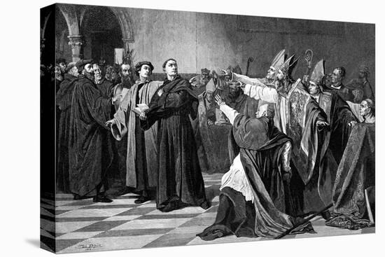 Luther at the Diet of Worms, 1882-Emile Delperee-Stretched Canvas