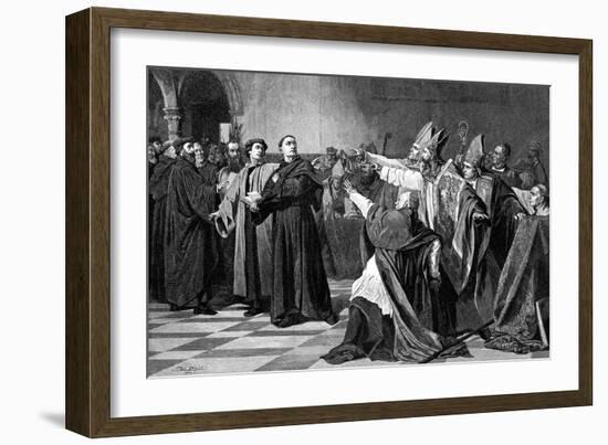 Luther at the Diet of Worms, 1882-Emile Delperee-Framed Giclee Print