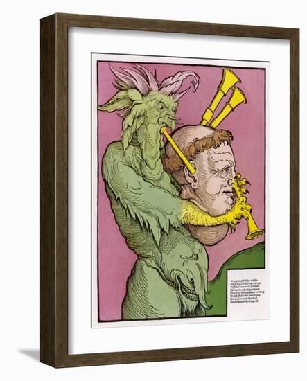 Luther Caricatured as the Devil's Bagpipes-null-Framed Art Print