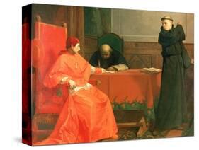 Luther in Front of Cardinal Cajetan During the Controversy of His 95 Theses, 1870-Ferdinand Wilhelm Pauwels-Stretched Canvas