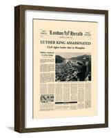 Luther King Assassinated-The Vintage Collection-Framed Art Print