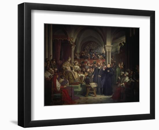 Luther on His Way to the Diet of Worms, 1521-Julius Schnorr von Carolsfeld-Framed Giclee Print