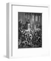 Luther Tears Papal Bull-null-Framed Art Print