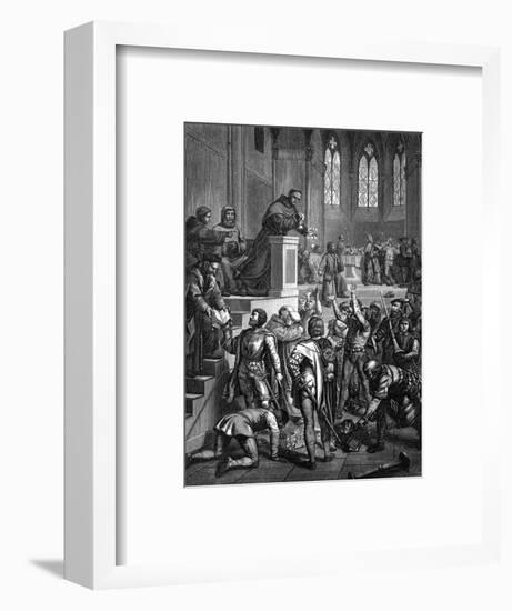 Luther Tears Papal Bull-null-Framed Art Print