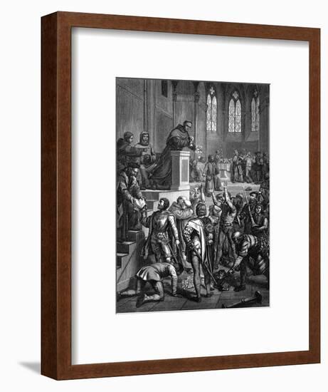 Luther Tears Papal Bull-null-Framed Art Print