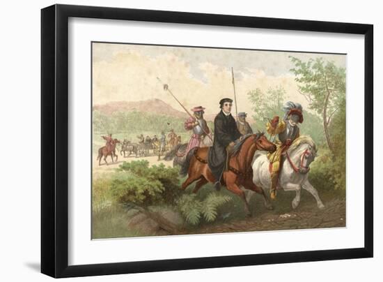 Luther to Wartburg-null-Framed Art Print