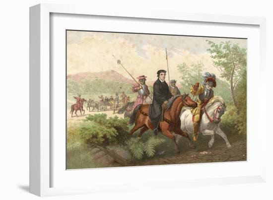 Luther to Wartburg-null-Framed Art Print