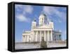 Lutheran Christian Cathedral in Winter Snow, Helsinki, Finland, Scandinavia, Europe-Gavin Hellier-Framed Stretched Canvas