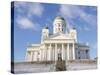 Lutheran Christian Cathedral in Winter Snow, Helsinki, Finland, Scandinavia, Europe-Gavin Hellier-Stretched Canvas