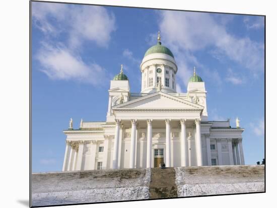 Lutheran Christian Cathedral in Winter Snow, Helsinki, Finland, Scandinavia, Europe-Gavin Hellier-Mounted Photographic Print