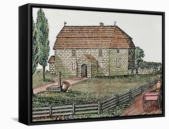 Lutheran Church, Built in 1743, Trappe, Usa-Prisma Archivo-Framed Stretched Canvas