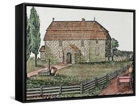 Lutheran Church, Built in 1743, Trappe, Usa-Prisma Archivo-Framed Stretched Canvas