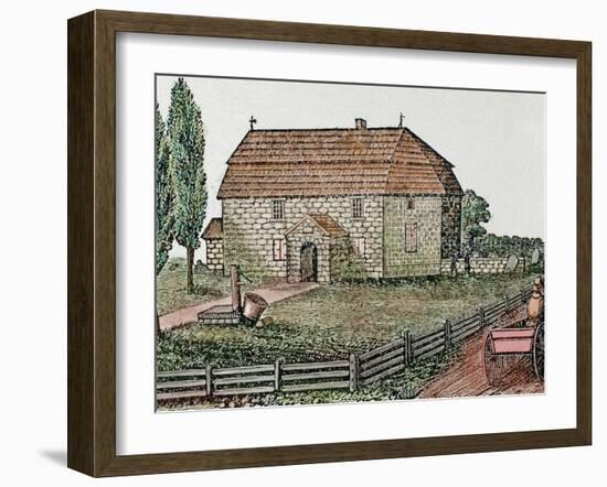 Lutheran Church, Built in 1743, Trappe, Usa-Prisma Archivo-Framed Photographic Print