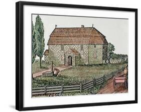 Lutheran Church, Built in 1743, Trappe, Usa-Prisma Archivo-Framed Photographic Print