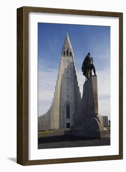 Lutheran Church of Hallgrimurin (Hallgrimskirkja) in Reykjavik-null-Framed Photographic Print