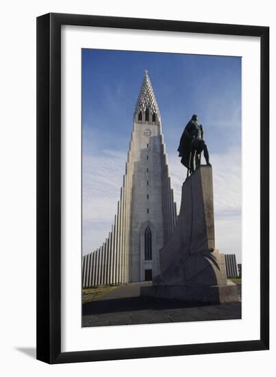 Lutheran Church of Hallgrimurin (Hallgrimskirkja) in Reykjavik-null-Framed Photographic Print