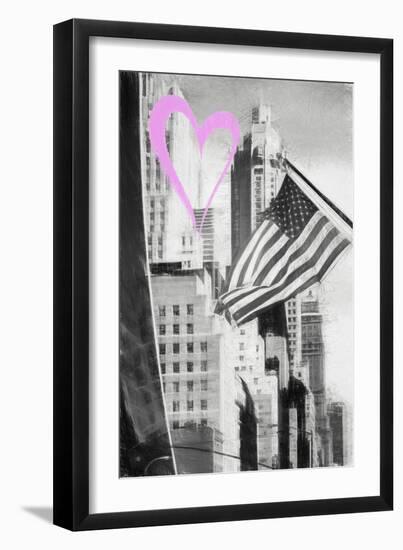 Luv Collection - New York City - American Flag-Philippe Hugonnard-Framed Art Print