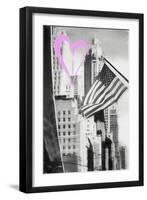 Luv Collection - New York City - American Flag-Philippe Hugonnard-Framed Art Print