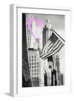 Luv Collection - New York City - American Flag-Philippe Hugonnard-Framed Art Print