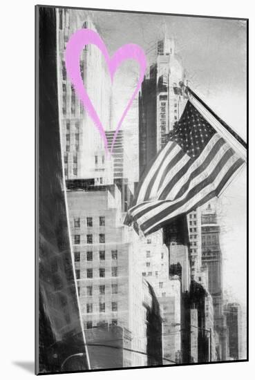 Luv Collection - New York City - American Flag-Philippe Hugonnard-Mounted Art Print