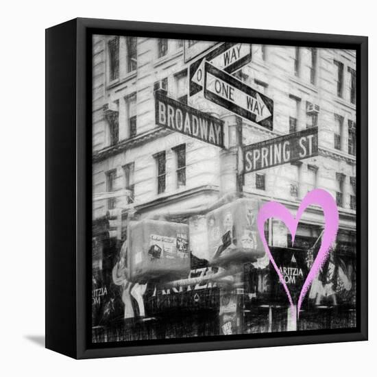 Luv Collection - New York City - Broadway Signs-Philippe Hugonnard-Framed Stretched Canvas