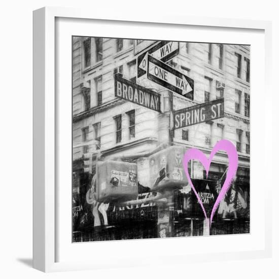 Luv Collection - New York City - Broadway Signs-Philippe Hugonnard-Framed Art Print