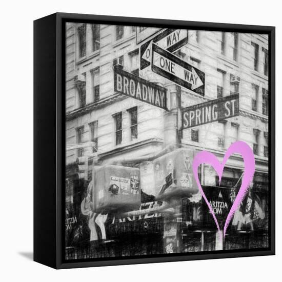 Luv Collection - New York City - Broadway Signs-Philippe Hugonnard-Framed Stretched Canvas