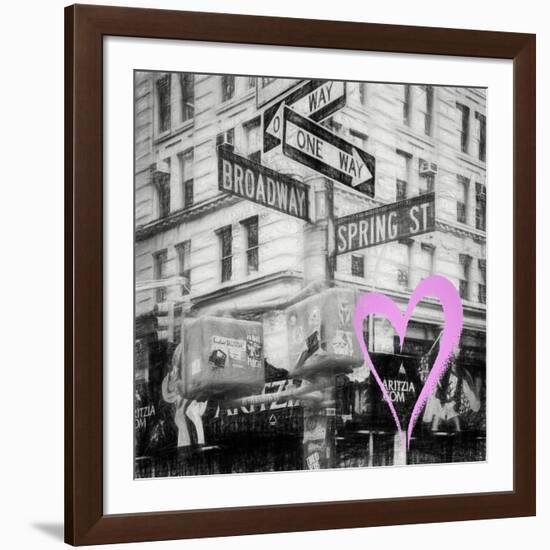 Luv Collection - New York City - Broadway Signs-Philippe Hugonnard-Framed Art Print