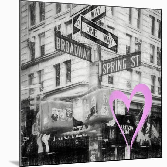 Luv Collection - New York City - Broadway Signs-Philippe Hugonnard-Mounted Art Print