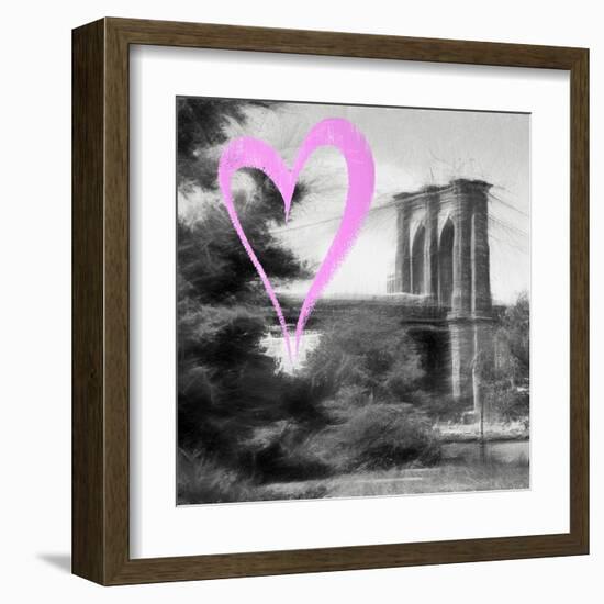 Luv Collection - New York City - Brooklyn Bridge II-Philippe Hugonnard-Framed Art Print