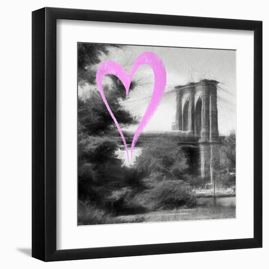 Luv Collection - New York City - Brooklyn Bridge II-Philippe Hugonnard-Framed Art Print