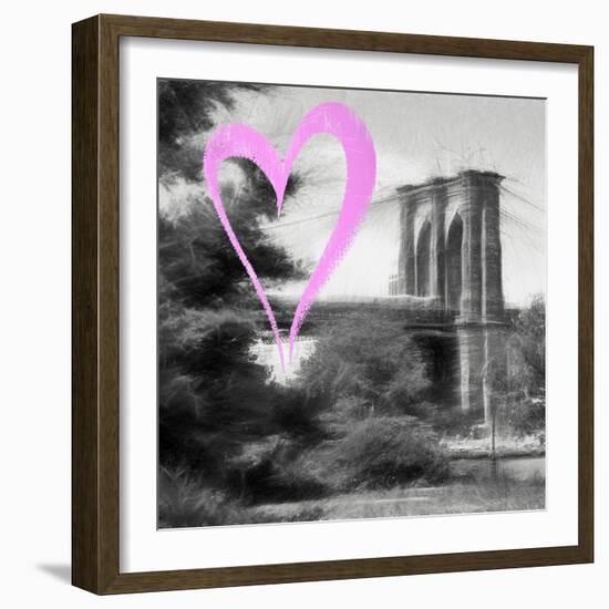 Luv Collection - New York City - Brooklyn Bridge II-Philippe Hugonnard-Framed Art Print