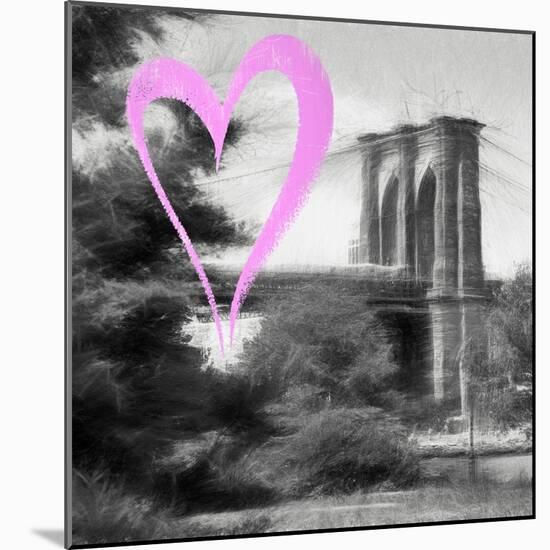 Luv Collection - New York City - Brooklyn Bridge II-Philippe Hugonnard-Mounted Art Print