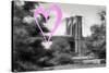 Luv Collection - New York City - Brooklyn Bridge-Philippe Hugonnard-Stretched Canvas