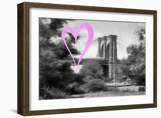 Luv Collection - New York City - Brooklyn Bridge-Philippe Hugonnard-Framed Art Print